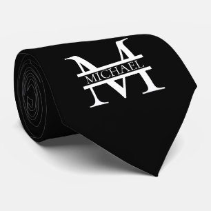 Personalised Elegant Monogram and Name Tie