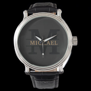 Personalised Elegant Monogram and Name Watch