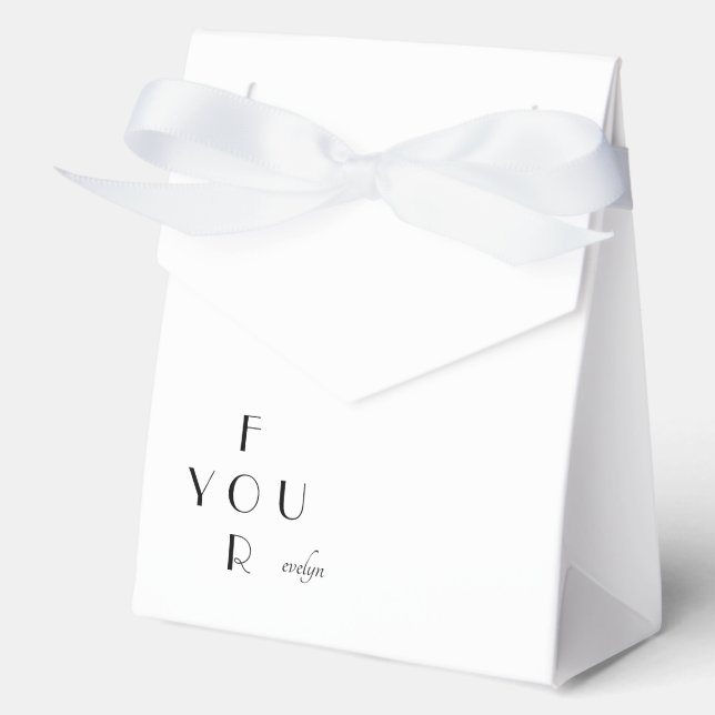 Personalised Elegant Monogram Favour Box (Front)