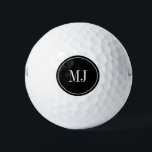 Personalised elegant monogram golf ball set<br><div class="desc">Personalised elegant monogram golf ball set with stylish typography. Customisable template with custom name or monogrammed initial letters. Fun gift idea for golfers and golfing fans. Suitable for sporty men and women. Make one for dad,  father,  uncle,  brother,  husband,  son,  mother,  wife etc.</div>
