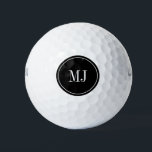 Personalised elegant monogram golf ball set<br><div class="desc">Personalised elegant monogram golf ball set with stylish typography. Customisable template with custom name or monogrammed initial letters. Fun gift idea for golfers and golfing fans. Suitable for sporty men and women. Make one for dad,  father,  uncle,  brother,  husband,  son,  mother,  wife etc.</div>
