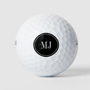 Personalised elegant monogram golf ball set