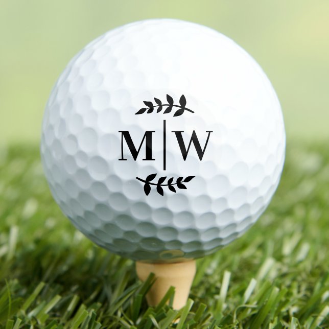 Personalised Elegant Monogram Golf Balls (Personalized Elegant Monogram Golf Balls)