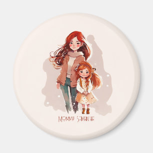 Personalised Elegant Mother and Daughter Magnet
