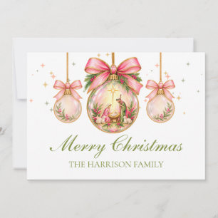 Personalised Elegant Nativity Christmas Card