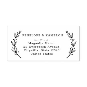 Personalised Elegant Ornament  Self-inking Stamp