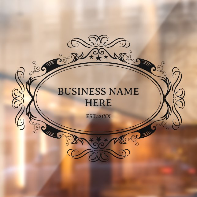 Personalised Elegant Oval Frame Business Door (Sheet 2)