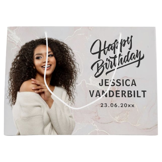 Personalised Elegant Photo Gift Bag (Front)