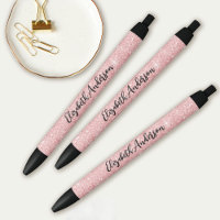 Personalised Elegant Pink Glitter