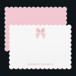 Personalised Elegant Pink Watercolor Bow Card<br><div class="desc">Personalised Elegant Pink Watercolor Bow Note Card making sending a thank you not a breeze. This Personalised Elegant Pink Watercolor Bow Note Card can be customised with a name and can be used as a thank you card or personalised stationery.</div>