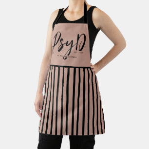 Personalised Elegant PsyD Doctor of Psychology Apron