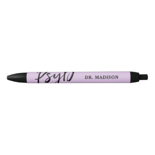 Personalised Elegant PsyD Doctor of Psychology Black Ink Pen