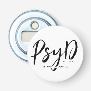 Personalised Elegant PsyD Doctor of Psychology Bottle Opener