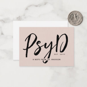 Personalised Elegant PsyD Doctor of Psychology Card