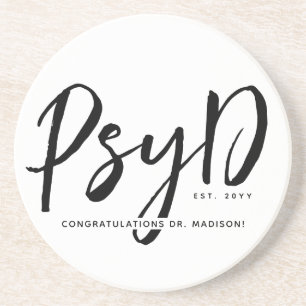 Personalised Elegant PsyD Doctor of Psychology Coaster