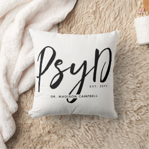 Personalised Elegant PsyD Doctor of Psychology Cushion