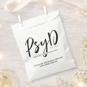 Personalised Elegant PsyD Doctor of Psychology Favour Bag