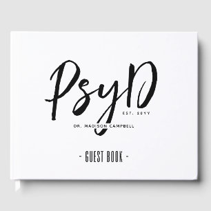Personalised Elegant PsyD Doctor of Psychology Guest Book