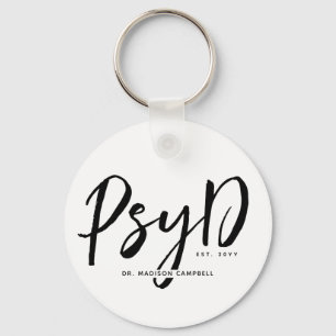 Personalised Elegant PsyD Doctor of Psychology Key Ring