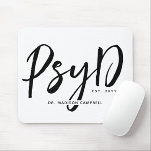 Personalised Elegant PsyD Doctor of Psychology Mouse Pad