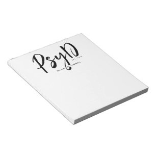 Personalised Elegant PsyD Doctor of Psychology Notepad