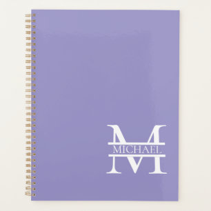 Personalised Elegant Purple Monogram and Name Planner