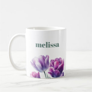 Personalised Elegant purple Monogram Coffee Mug