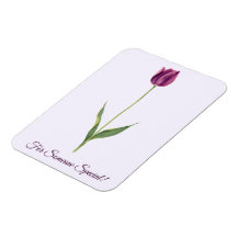 Personalised Elegant Purple Tulip