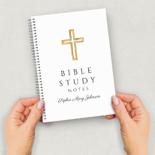 Personalised Elegant Religious Cross Notebook