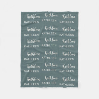 Personalised Elegant Script Name Soft Pink Pattern Fleece Blanket