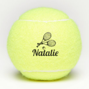 Personalised Elegant Script Name  Tennis Balls
