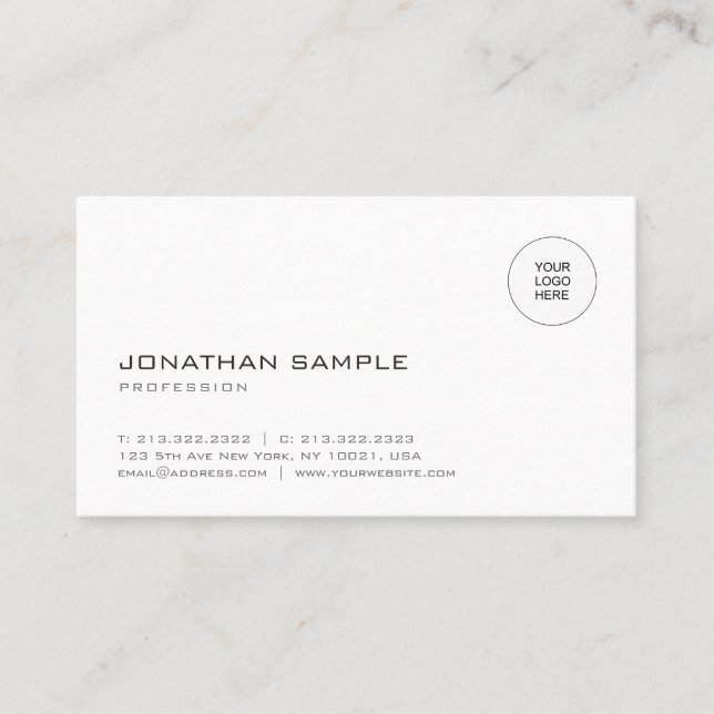 Personalised Elegant Simple Modern Template Business Card (Front)