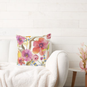 Personalised Elegant Spring Garden Flowers  Cushion