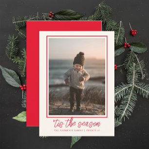 Personalised Elegant Stylish Cute Red Christmas  Holiday Card
