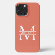 Personalised Elegant Terracotta Monogram and Name