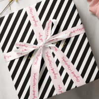 Personalised Elegant Thank You Wedding Favour Pink