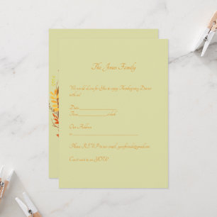 Personalised Elegant Thanksgiving Entertaining Invitation