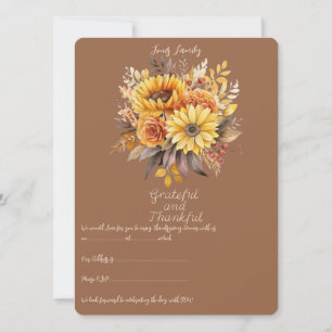Personalised Elegant Thanksgiving Entertaining Invitation