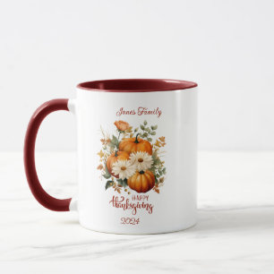 Personalised Elegant Thanksgiving Entertaining Mug