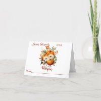 Personalised Elegant Thanksgiving Place Cards