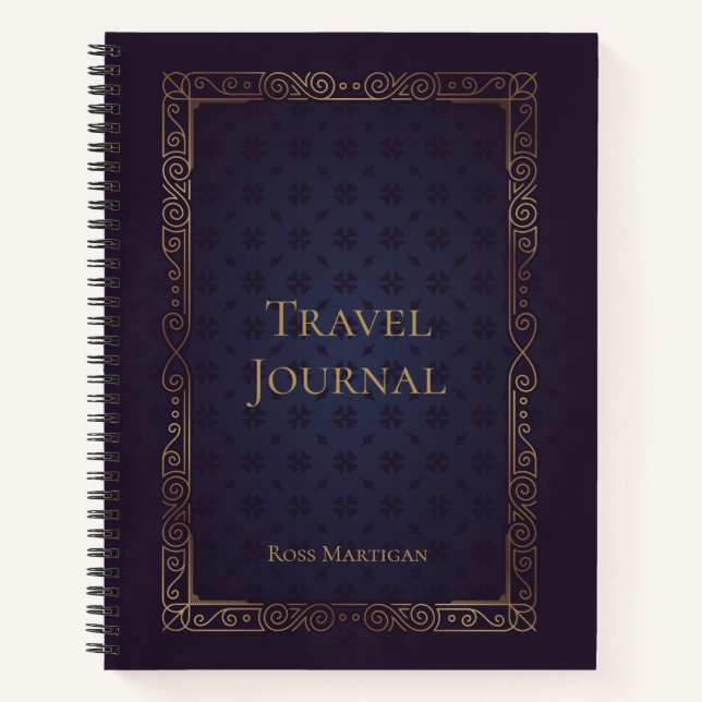 Personalised Elegant Travel Journal (Front)