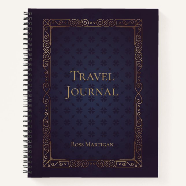 Personalised Elegant Travel Journal (Front)