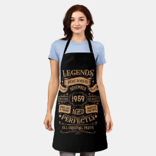 Personalised elegant vintage 65th birthday gift apron
