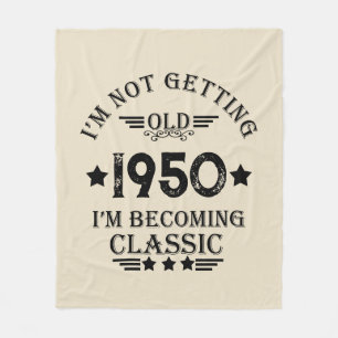 Personalised elegant vintage birthday gift fleece blanket