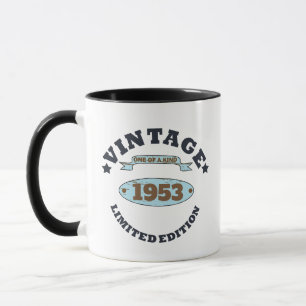 Personalised elegant vintage style 70th birthday mug