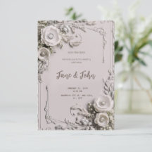 [Personalised] Elegant Vintage Wedding Invitation