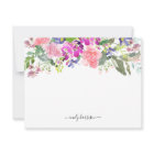 Personalised Elegant Watercolor Floral Note Card
