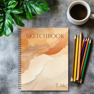 Personalised Elegant Watercolor Sketchbook Notebook