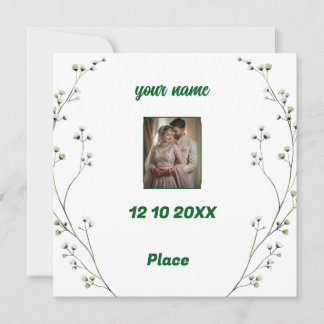 Personalised Elegant Wedding Invitation 