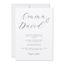 Personalised Elegant Wedding Invitation